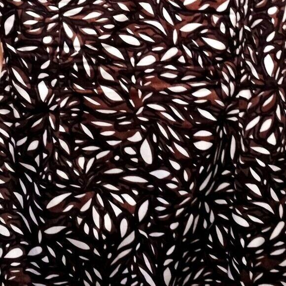 Milly Black, Brown, & White Sleeveless Floral Pencil Dress 2 - Picture 8 of 9